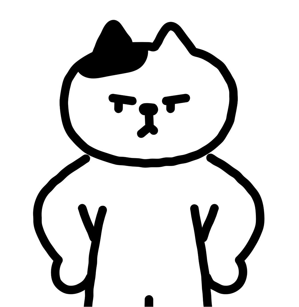 Miko standing with its paws on its waist